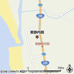 東静内郵便局周辺の地図