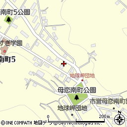 北海道室蘭市母恋南町周辺の地図