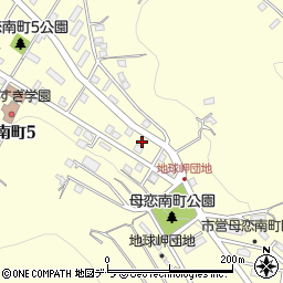 北海道室蘭市母恋南町周辺の地図