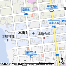 北海道室蘭市本町周辺の地図