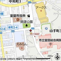 ナラサキ産業株式会社　室蘭総務部周辺の地図