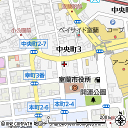 北海道新聞室蘭支社　報道部周辺の地図