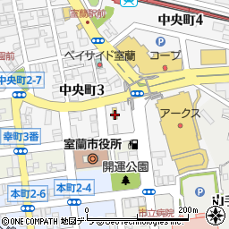 セブンイレブン室蘭中央町店周辺の地図