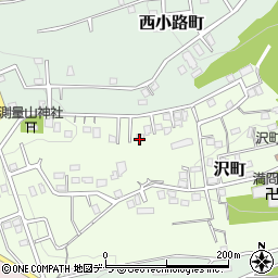 北海道室蘭市沢町周辺の地図