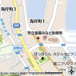 〒051-0022 北海道室蘭市海岸町の地図