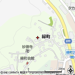 北海道室蘭市緑町周辺の地図