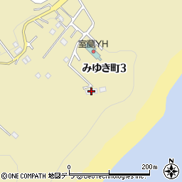 北海道室蘭市みゆき町3丁目12-8周辺の地図