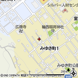 北海道室蘭市みゆき町1丁目8-7周辺の地図