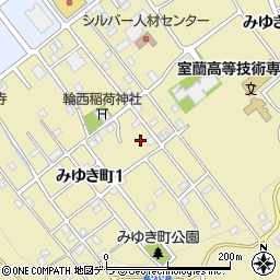 北海道室蘭市みゆき町1丁目18-11周辺の地図