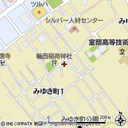 北海道室蘭市みゆき町1丁目18-1周辺の地図