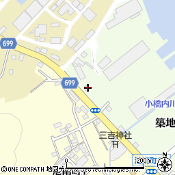 北海道新聞販売所　小橋内金澤販売所周辺の地図