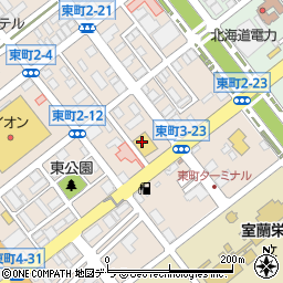 西松屋室蘭東町店周辺の地図