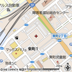 北海道室蘭市東町1丁目25周辺の地図