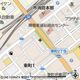 北海道室蘭市東町1丁目28周辺の地図