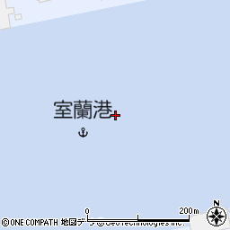 室蘭港周辺の地図