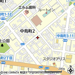 北海道室蘭市中島町周辺の地図