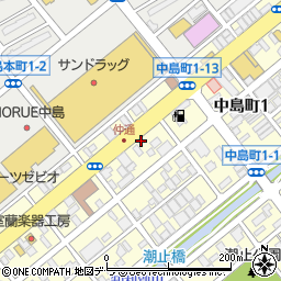哲屋中島店周辺の地図