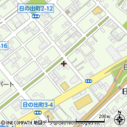 北海道室蘭市日の出町周辺の地図