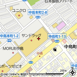モスバーガーモルエ中島店周辺の地図