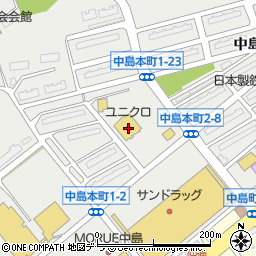 ユニクロ室蘭モルエ中島店周辺の地図