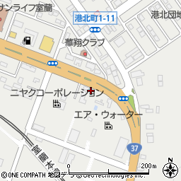 北海道エア・ウォーター・エンジニアリング株式会社　室蘭営業所周辺の地図