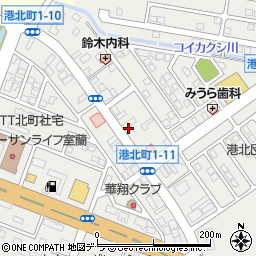 セブンイレブン室蘭本輪西店周辺の地図