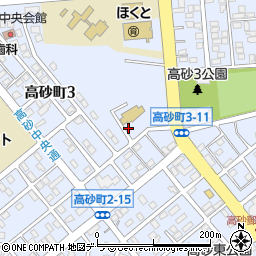 北海道室蘭市高砂町周辺の地図