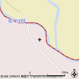 北海道二海郡八雲町黒岩221周辺の地図