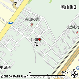 北海道登別市若山町周辺の地図