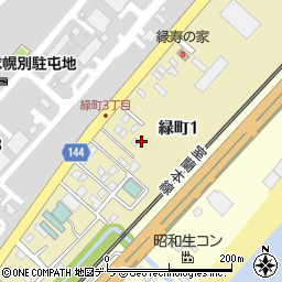 〒059-0024 北海道登別市緑町の地図