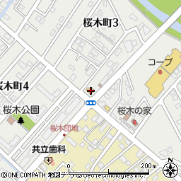 セブンイレブン登別桜木町店周辺の地図