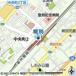 幌別駅周辺の地図