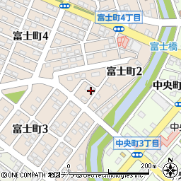 北海道登別市富士町2丁目周辺の地図