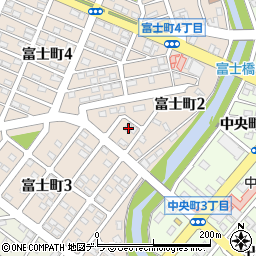 北海道登別市富士町2丁目6周辺の地図