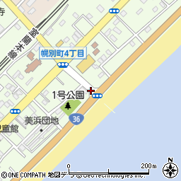 北海道登別市幌別町周辺の地図