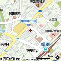 室蘭石油株式会社　幌別営業所周辺の地図