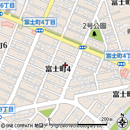北海道登別市富士町4丁目周辺の地図