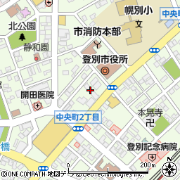 北海道新聞　幌別販売所周辺の地図