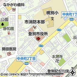 北海道登別市周辺の地図