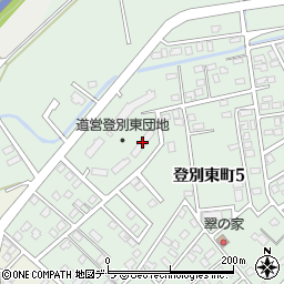 道営住宅登別東団地Ｅ号棟周辺の地図