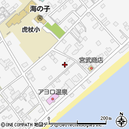 北海道白老郡白老町虎杖浜166-2周辺の地図