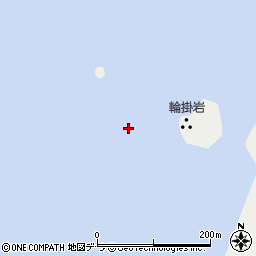 輪掛岩周辺の地図