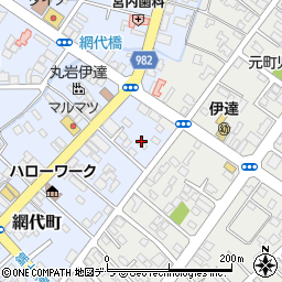 北海道伊達市網代町周辺の地図