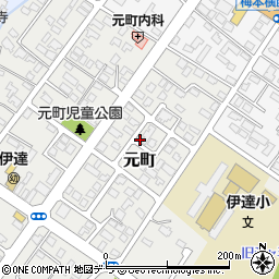 北海道伊達市元町周辺の地図
