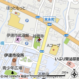 紋鼈寺周辺の地図