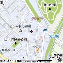 北海道伊達市山下町159-42周辺の地図