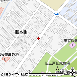 北海道伊達市梅本町周辺の地図