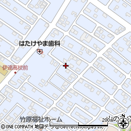 北海道伊達市竹原町周辺の地図