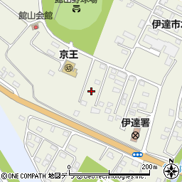 北海道伊達市館山町周辺の地図