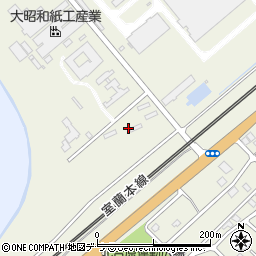 道南整熱株式会社　日本製紙白老工場内事務所周辺の地図